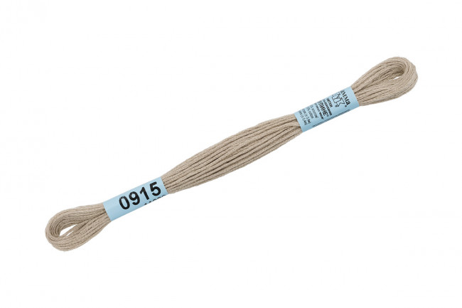 Нитки для вышивания "Gamma"    мулине  ( 0820-3070 )  100% хлопок     8 м №0915 серо-бежевый