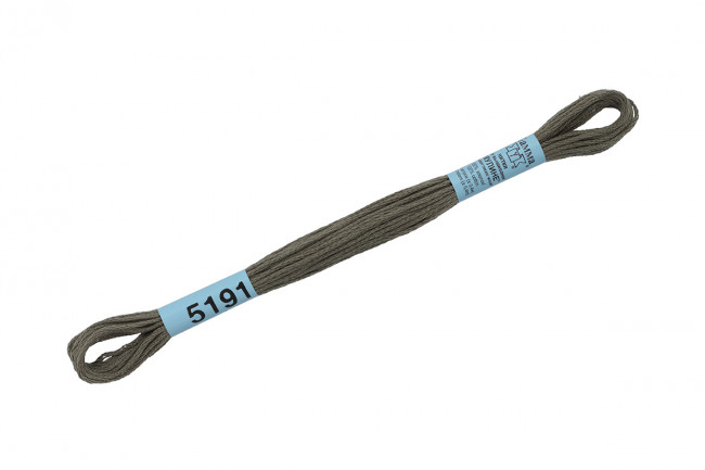 Нитки для вышивания "Gamma"    мулине  ( 3173-6115 )  100% хлопок     8 м №5191 серо-зеленый