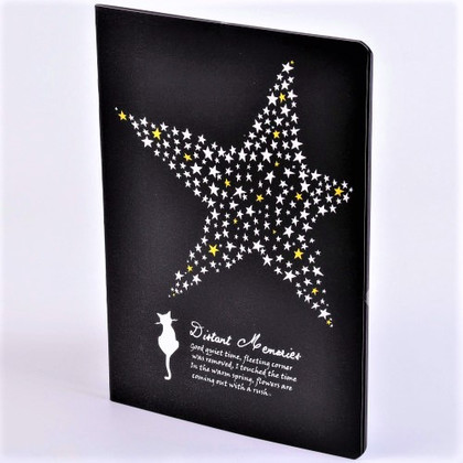БЛОКНОТ IN STARS, 17,5 х 25,5 cм, 20 листов, черный внутренний бумажный блок, плотность бумаги 120г/м2, 4 дизайна в ассортименте БЛОКНОТ IN STARS, 17,5 х 25,5 cм, 20 листов, черный внутренний бумажный блок, плотность бумаги 120г/м2, 4 дизайна в ассортименте
