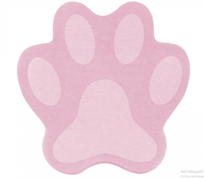 Блок бумаги с липким слоем Paw розовая 70x70мм, 50 л, AXENT