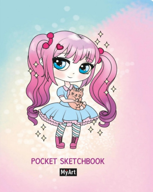 Pocket "Девочка" MyArt. Формат: 104х146х11 96стр, Проф-Пресс