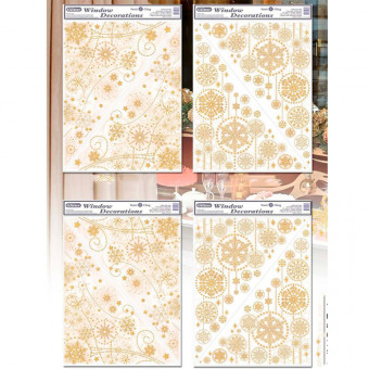 НАКЛЕЙКА НА ОКНО, DARLENS «СНЕЖИНКИ ЗОЛОТЫЕ», 300Х420 ММ, АССОРТИ, DL-DRL05143 (12) НАКЛЕЙКА НА ОКНО, DARLENS «СНЕЖИНКИ ЗОЛОТЫЕ», 300Х420 ММ, АССОРТИ, DL-DRL05143 (12)