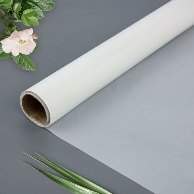 Пленка тишью влагостойкая 60см х 10м, белая, 25мкр