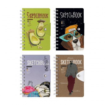 Скетчбук 96л 140х210мм, на гребне 160 гр, Микс, BV/1-530 Скетчбук 96л 140х210мм, на гребне 160 гр, Микс, BV/1-530