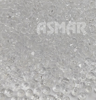 Бисер "ASMAR" размер №6, вес: 50 г, 50 г, цвет - кристалл прозрачный