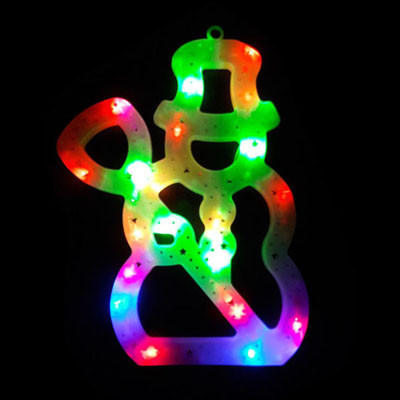 ДЕКОРАТИВНОЕ УКРАШЕНИЕ СВЕТЯЩЕЕСЯ «СНЕГОВИК», 30 СМ, АКРИЛ, АССОРТИ ЦВЕТОВ