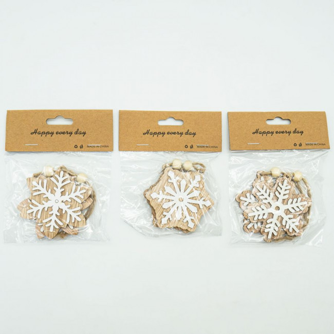 Елочное украшение дерево "Снежинка" 7см, 2 шт, Микрос/ч47726 Елочное украшение дерево "Снежинка" 7см, 2 шт, Микрос/ч47726