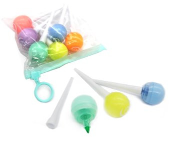 Маркер выделитель 6 цв. CT-91 "Леденцы" 1-3мм, скошенный, мини 85мм, цвета ассорти, в упаковке ПВХ на пластиковой молнии Q-1020 (2/24/288)