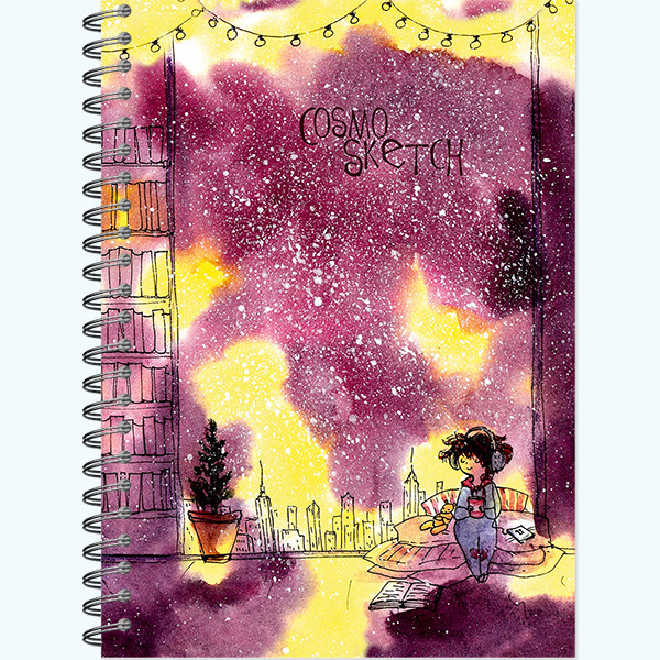 Блокнот для зарисовок А5 60л "Cosmosketch" гребень, Полином/3122 (10) Блокнот для зарисовок А5 60л "Cosmosketch" гребень, Полином/3122 (10)