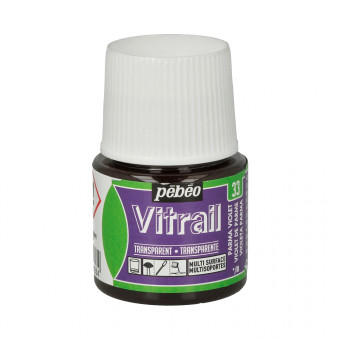 Краска 45мл для стекла и металла Vitrail лаковая прозрачная, пармский лиловый, PEBEO/050-033 Краска 45мл для стекла и металла Vitrail лаковая прозрачная, пармский лиловый, PEBEO/050-033