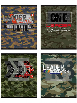 Тетрадь 96 клетка "В стиле милитари" скрепка, Проф-Пресс/96-6452 (48)