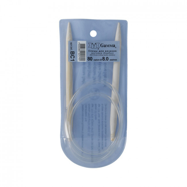Спицы  GAMMA круговые   BC1   бамбук  d 8.0 мм  80 см  1 шт (10)