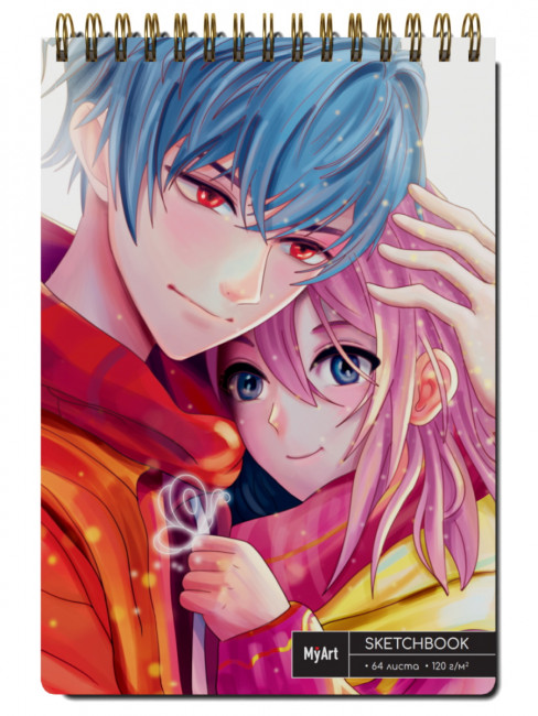 Скетчбук "Love story" из серии "Аниме" MyArt. Формат: 205х310х25мм 128стр, Проф-Пресс Скетчбук "Love story" из серии "Аниме" MyArt. Формат: 205х310х25мм 128стр, Проф-Пресс