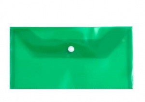 ПАПКА- КОНВЕРТ НА КНОПКЕ А6 "ASMAR"  прозрачная зелёная(12)