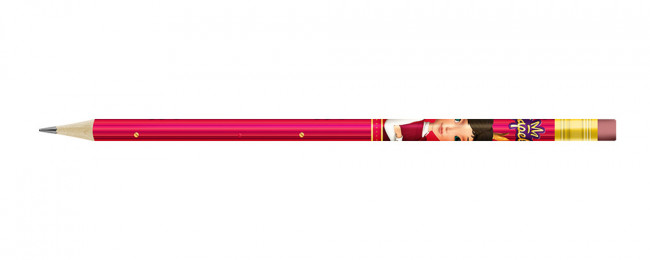 Карандаш графитный ТМ (HB) круглый, с ластиком, заточенный "Царевны"  "Дарья" №2 (Hot Print), ВКФ/TSR №2/2 (12)