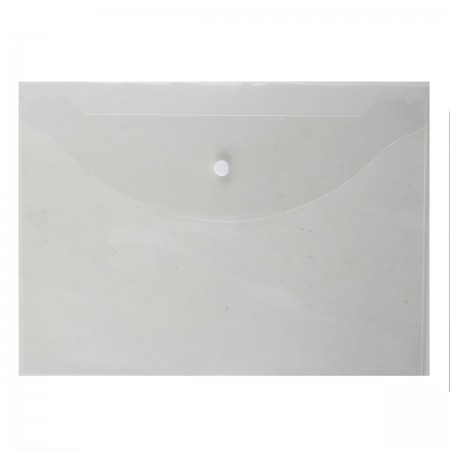 Папка-конверт на кнопке "Attomex" A4 (330x240 мм), 120 мкм, прозрачная (10)