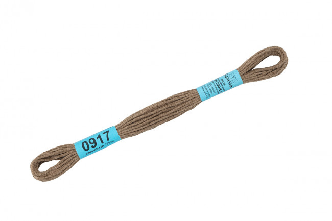 Нитки для вышивания "Gamma"    мулине  ( 0820-3070 )  100% хлопок     8 м №0917 сер-хаки