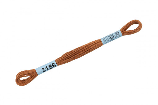 Нитки для вышивания "Gamma"    мулине  ( 3173-6115 )  100% хлопок     8 м №3186 т.рыжий