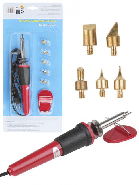 Прибор для выжигания по дереву, 30 Вт, Рыжий Кот/НР-0268 Прибор для выжигания по дереву, 30 Вт, Рыжий Кот/НР-0268