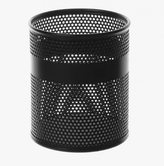 Стакан металлический круглый, черный, WENZER OFFiCE /802_B