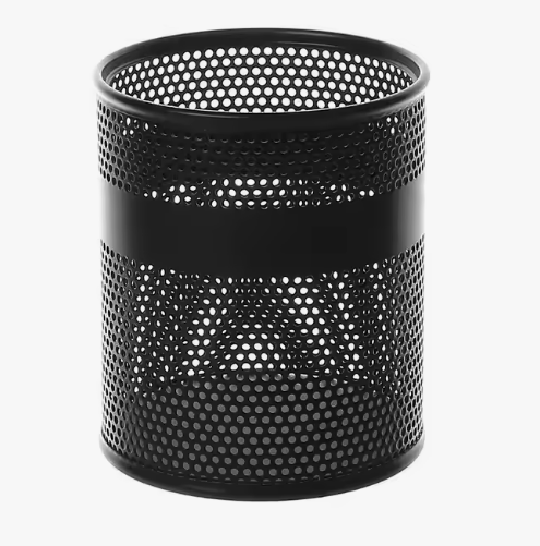 Стакан металлический круглый, черный, WENZER OFFiCE /802_B