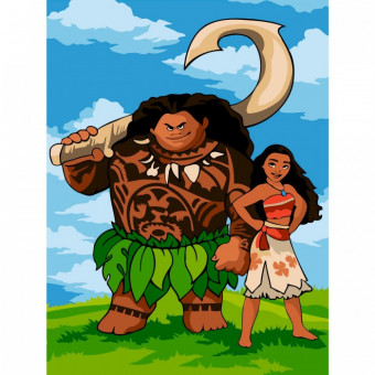 Набор для творчества "Рисование по номерам". "Моана и Мауи" 30 x 40, DS113 Набор для творчества "Рисование по номерам". "Моана и Мауи" 30 x 40, DS113