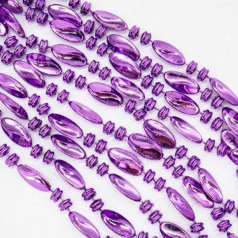 Новогоднее украшение бусы  на ёлку 2,5 м, фиолетовые Микрос/ч47621