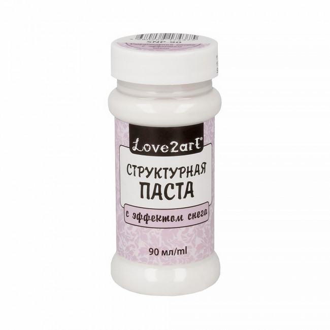 Структурная гель-паста 90 мл с эффектом снега, белый, Love2art/SNP-90