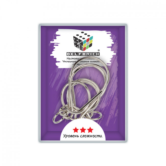 Головоломка металлическая "Вертолет" 9 элементов, DELFBRICK/ DLM-44 (5)