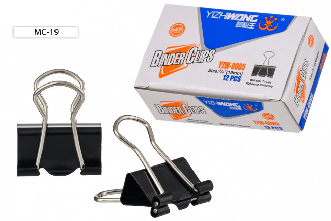 Зажим: металлический, ширина - 19мм /черный, Basir