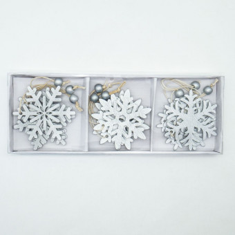 Елочное украшение дерево "Снежинка", 2 шт, Микрос/ч47734