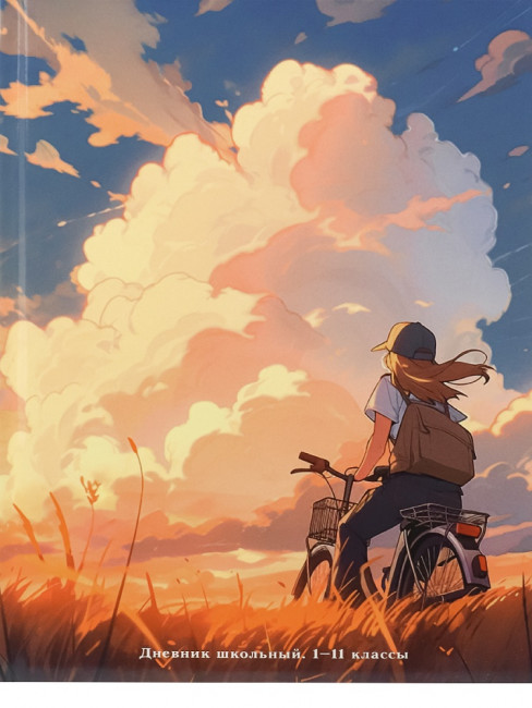 Дневник А5 40л 1-11 класс "Велосипед в поле", сшивка, Profit/Д40-2193 (24)