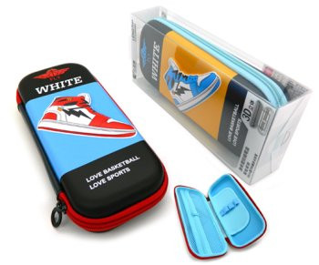 Пенал 1   отд. CY-196 "Кроссы" 22*9*3.5см EVA пластик с объемным рисунком, с 1 створкой, цвета ассорти, в упаковке ПВХ (1/12/96)