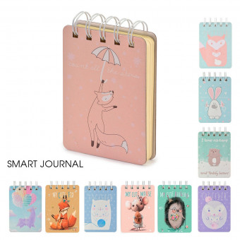 Блокнот А7 108л "Smart Journal", 10 видов ассорти, BV/3-559 (40)