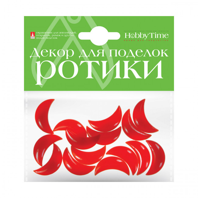 Декоративные элементы "Ротики" 30мм, красные, BV/2-527/04 Декоративные элементы "Ротики" 30мм, красные, BV/2-527/04