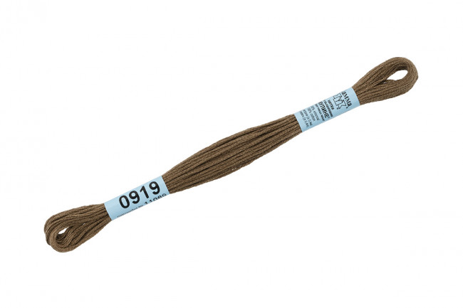 Нитки для вышивания "Gamma"    мулине  ( 0820-3070 )  100% хлопок     8 м №0919 т.сер-хаки