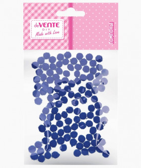 Набор помпонов 8мм, 120 шт, для творчества, цвет синий, deVENTE/8000003