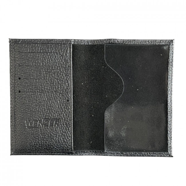 Обложка на паспорт WENZER OFFiCE, Passport из натур.кожи ср гл с карманом, "флоттер", металлик