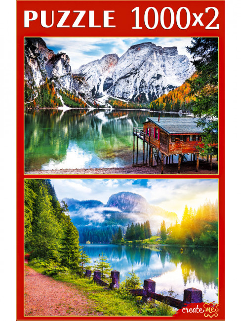 Пазлы 2в1 х1000 элементов "Восхитительные озера", Рыжий Кот /ГИП1000-8786 Пазлы 2в1 х1000 элементов "Восхитительные озера", Рыжий Кот /ГИП1000-8786
