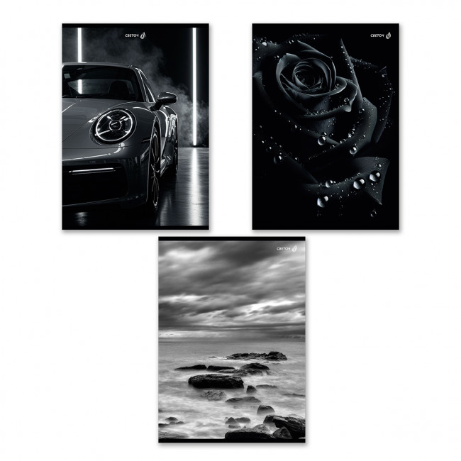 Тетрадь А4 48 клетка "Магия чёрного" скрепка, Светоч/Т152_01756 (6/48)