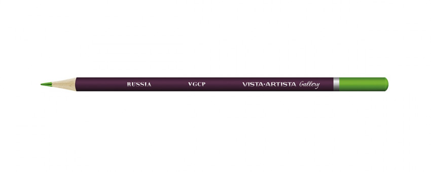Карандаш цветной художественный заточенный 611 травяной зеленый, Gallery VISTA-ARTISTA/VGCP 611 (6)