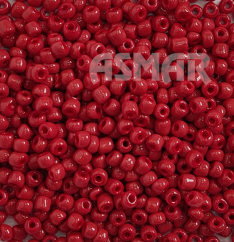 Бисер "ASMAR" размер №6, вес: 50 г, бордовый глянцевый, непрозрачный