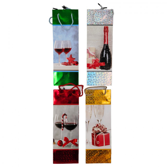 Пакет бутылочный 12*9*35см "С Праздником!", MAYLOTT/9253 (12) Пакет бутылочный 12*9*35см "С Праздником!", MAYLOTT/9253 (12)