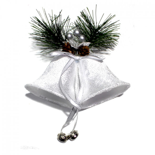 ДЕКОРАТИВНОЕ УКРАШЕНИЕ, DARLENS «ДВА КОЛОКОЛЬЧИКА С ШИШКАМИ И ВЕТКАМИ ЕЛИ», 17 СМ (6) ДЕКОРАТИВНОЕ УКРАШЕНИЕ, DARLENS «ДВА КОЛОКОЛЬЧИКА С ШИШКАМИ И ВЕТКАМИ ЕЛИ», 17 СМ (6)