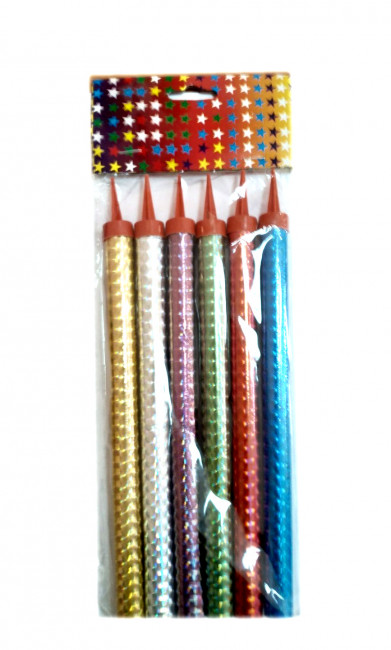 СВЕЧА ФЕЙЕРВЕРК 18 см, 6 в наборе большие (100)