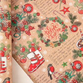 Бумага глянцевая НГ 80гр/м2, 70см х100см, Стихи (5 лист/рул.)