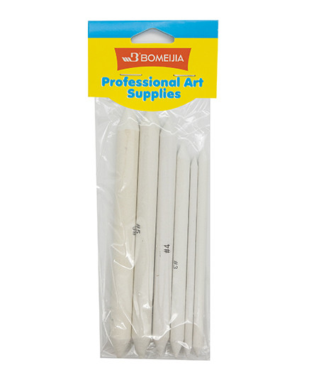 Набор растушевок 6 штук (№1-6) круглые, из бумаги, Intelligent/CK-160  (2/12/600)