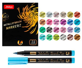 Маркер акриловый 24 цв. DE-393 "Металлик" кисть, 1-6мм, черный круглый корпус, в к/кор JM-9921-24 (1/8/48) Маркер акриловый 24 цв. DE-393 "Металлик" кисть, 1-6мм, черный круглый корпус, в к/кор JM-9921-24 (1/8/48)