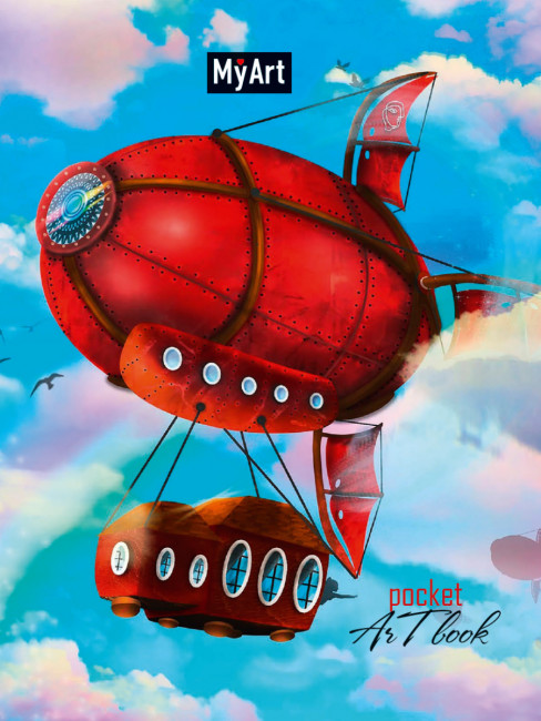Блокнот pocket ArtBook "Дирижабль" MyArt. Формат: 100х138х11 160стр, Проф-Пресс