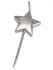 Свечи для торта на пиках. Серебряные звездочки, 5 шт, С-2541 Свечи для торта на пиках. Серебряные звездочки, 5 шт, С-2541